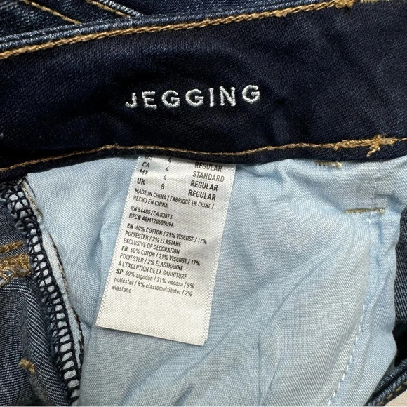 {AE American Eagle} "Jegging" Mid Rise Waist Slim Skinny Stretch Denim - Picture 6 of 7